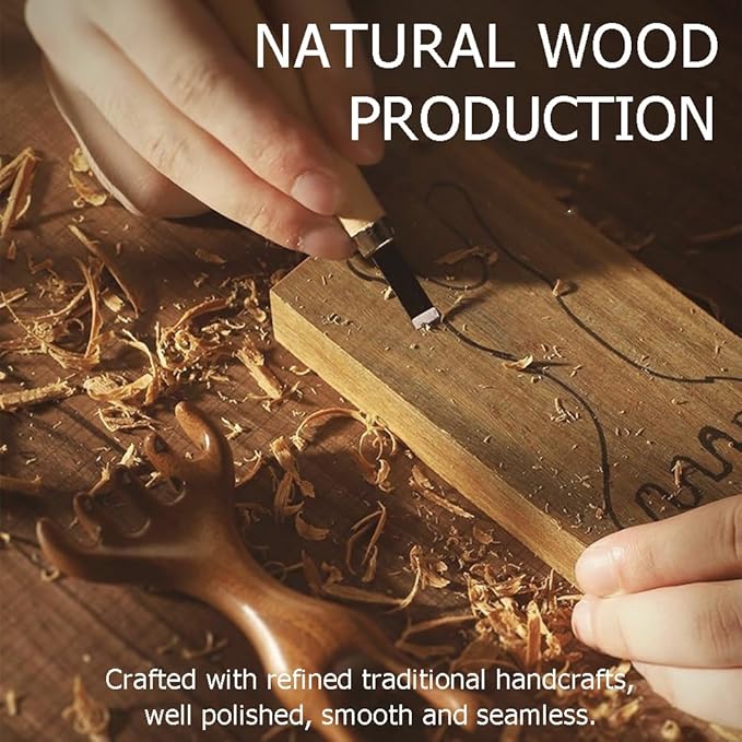 OULIGET Natural Wooden Nose Guasha Massage Tools Anti-Static, Eyes Facial Wood Gua Sha Tool,face Manual Massager Tool, Multifunctional Handheld Meridians Acupoint Massage Tool,1 Pieces.