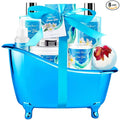 Mothers Day Gifts for Women Bath & Body Gift Set, Bath Basket Spa kit Gifts for Her Him Birthday Gift for Woman, Self-care Home Spa Kit, 8pcs Christmas Gift for Women Ocean Vanilla, Spa Gift Baskets
