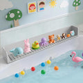 Bathtub Splash Guard PlayPad Shelf Area with Strong Suction Cups, Toy Tray Caddy Holder Storage Over Tub, Bathtub Ledge Guard, No Mess Water, Splash Protection Water Barrier for Bathroom-Gray