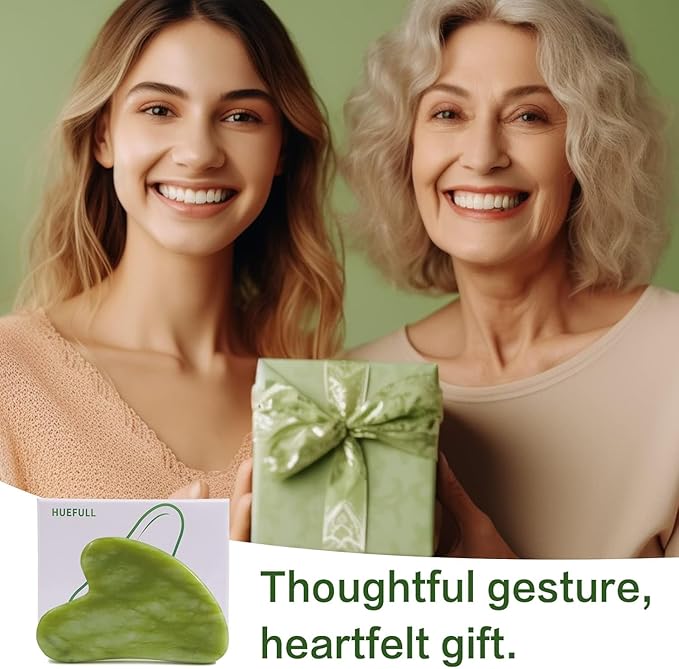 huefull Gua Sha Facial Tool for Face and Body, Gua Sha for Self Care, Guasha Tool Tensions Relief and Reducing Puffiness,Self Care Gifts for Woman/Men, Skin Gifts