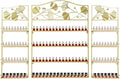 4 Tier Wall-Mounted Nail Polish Storage Racks 3PCS Metal Nail Polish Organizer Shelf for Wall Cosmetic Display Cases Perfume Lipstick Display Stand for Home Spa Nail Salon