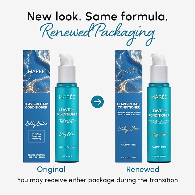 MAREE Leave-In Conditioner Hair Gloss for Dry Damaged Hair, Leave-In Conditioner for Curly Hair, Color Treated