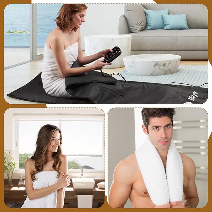 31"x71" Sauna Blanket Insert 3 Pack Machine Washable Blanket Towel Insert Super Absorbent Towel for Infrared Sauna Blankets (3, White)