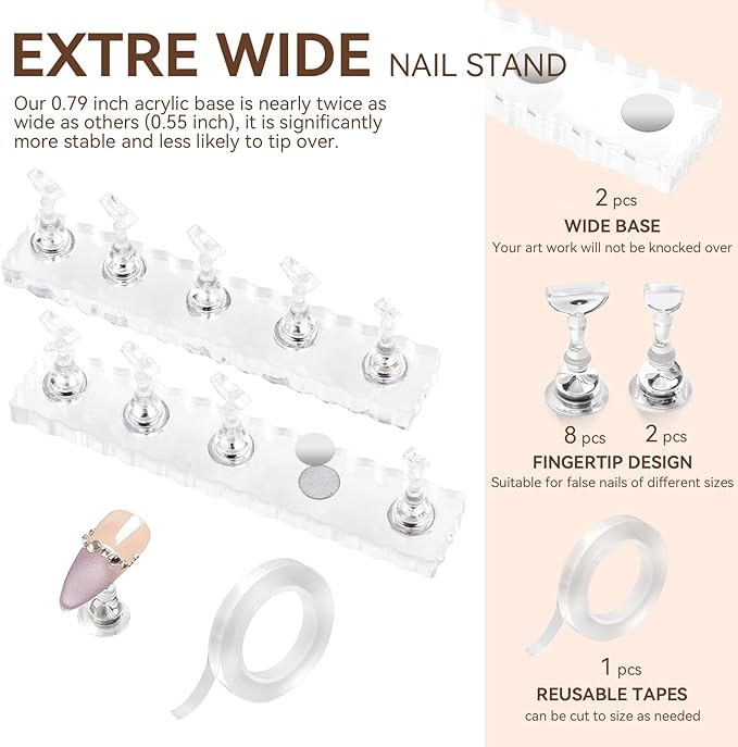 Nail Art Brushes Set with Nail Stand Holder for Press On & Painting Nails,Nail Dotting Tools with Sculpture Pen,Acrylic Nail Brushes for Gel Builder Extensions French Tip,Nail Art Tools Design