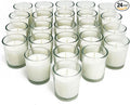 Simply Soson Scented Votive Candles, Bulk Set of 24 White Peppermint Scented Candles Bulk, Votive Candles Scented in Glass, 10 Hours Burn, for Wedding, Birthday, Holiday Christmas & Home Decoration