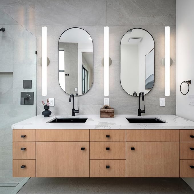 OOWOLF 31.5 Inch LED Bathroom Vanity Light, Brightness Adjustment Vanity Light Bar 30W 3000LM, Natural White 4000K Wall Lights Fixture Over Mirror, Modern Vanity Lighting for Bathroom/Dressing Room