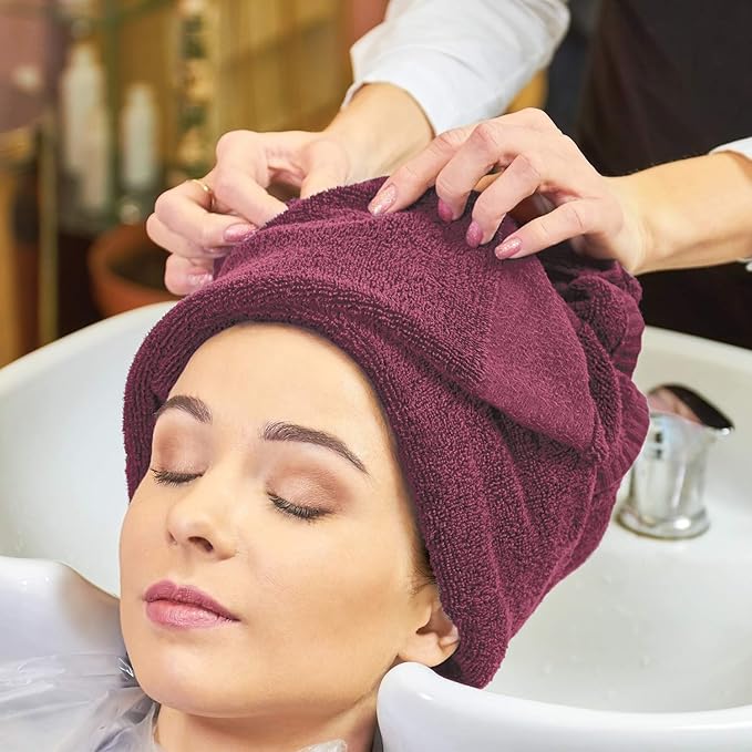 Arkwright Bleach Resistant Salon Towels Bulk - 100% Cotton Hair Towels, Soft, Absorbent, Quick Dry Spa & Barber Towels for Hair Stylist, Nail Salon & Esthetician, 16 x 27, Burgundy (Case of 144)