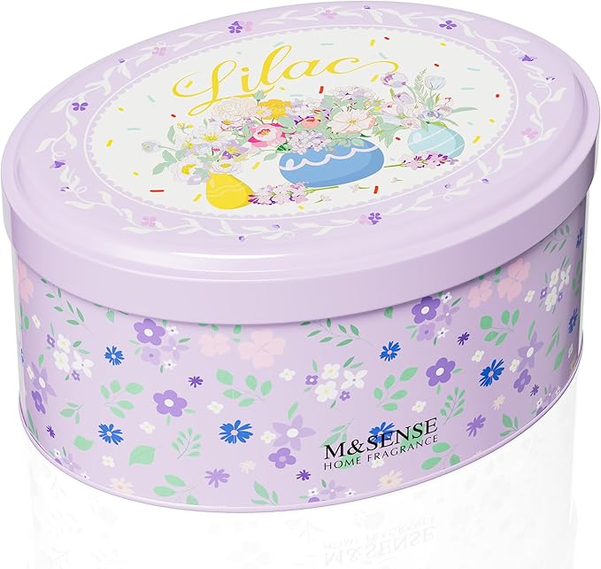 M&SENSE Dual-Wicks Lilac Scented Candles 12oz,2 Wick Spring Soy Candle,Mother's Day Candle, Natural Soy Wax for Home Scented, Floral Scented Birthday Candle for Women