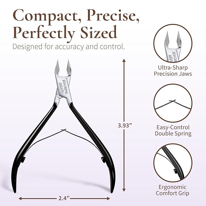 Professional Cuticle Cutter & Pusher Trimmer Manicure Tools with Double Spring – Perfect Nail Care Tool for Manicure & Pedicure Beauty at Home/Spa/Saloon