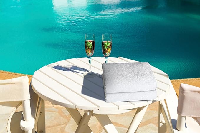 Avalon Towels 100% Cotton Pool Towels White Beach Towels Pack of 12 (22x44 Inches) - Quick Drying, Highly Absorbent & Lightweight for Commercial Use for Hotels, Motels, Beaches & Poolside