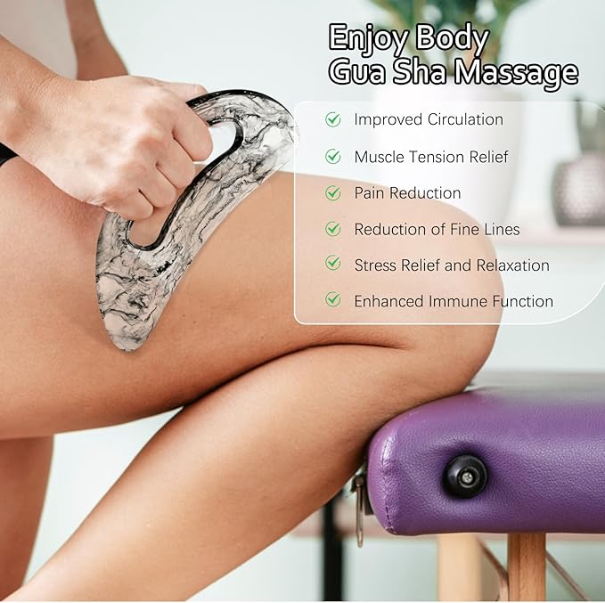 AICNLY Large Gua Sha Massage Tool, Lymphatic Drainage Massager, Muscle Scraping Massage Tools, Body Sculpting Anti Cellulite Tools for Man and Women