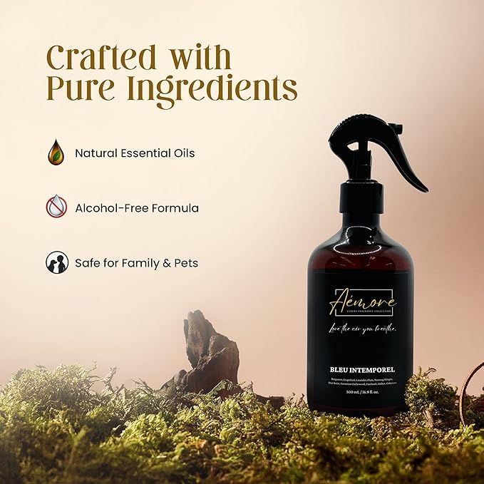 Room and Linen Spray/500 ml/Relaxing Home Fragrance, Fabric, and Bathroom Deodorizer (Imperial Oud)