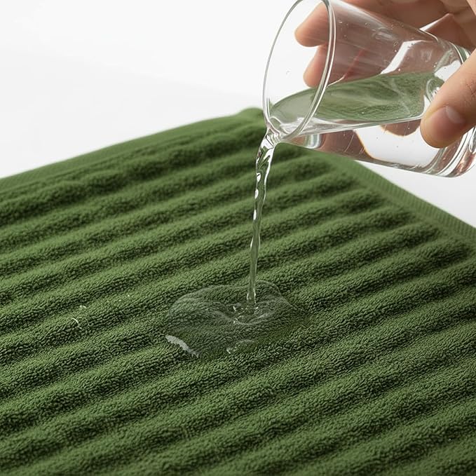 KBY Bath Towels Set of 2, Extra Large Bath Sheets 40X80 Inches,Quick Dry, Ultra Soft，Durable & Super Absorbent Oversized Bathroom Towel Sets for Adults, Gym, Spa, Pool & Hotel (Olive Green)
