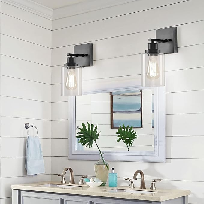 Plug in Wall Sconces, 2 Pack Wall Lamp, Rustic Plug in Wall Light Sconces, Sconces Wall Lighting, E26 Modern Wall Light Fixtures