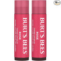 Burt's Bees Lip Tint Balm with Long Lasting 2 in 1 Duo Tinted Balm Formula,Color Infused with Deeply Hydrating Shea Butter for a Natural Looking Buildable Finish,Petal Rose,2 Count (Pack of 8)