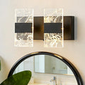 Modern LED Bathroom Light Fixtures Dimmable 2-Light Black Vanity Light, 5CCT Adjustable Lighting Fixture Vanity Lights Over Mirror, Smoked Acrylic LED Vanity Lights for Bathroom