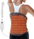 Snailax Heating Pad for Back Pain Relief，Electric Heat Pad for Period Cramps, Neck, Shoulders, Heated Pad with Adjustable Strap, 6 Heat Levels, Auto Shut Off, 16”x24”,Washable,Gifts for Mom Wife