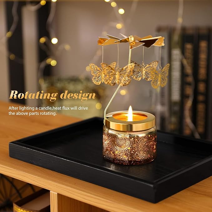 Mothers Day Gifts for Mom, Butterfly Candle Gifts for Women, Unique Birthday Gift for Women Mama Sister, Best Mom Gift for Grandma, Mother in Law, Rotatable Scented Candles Presents for Anniversary