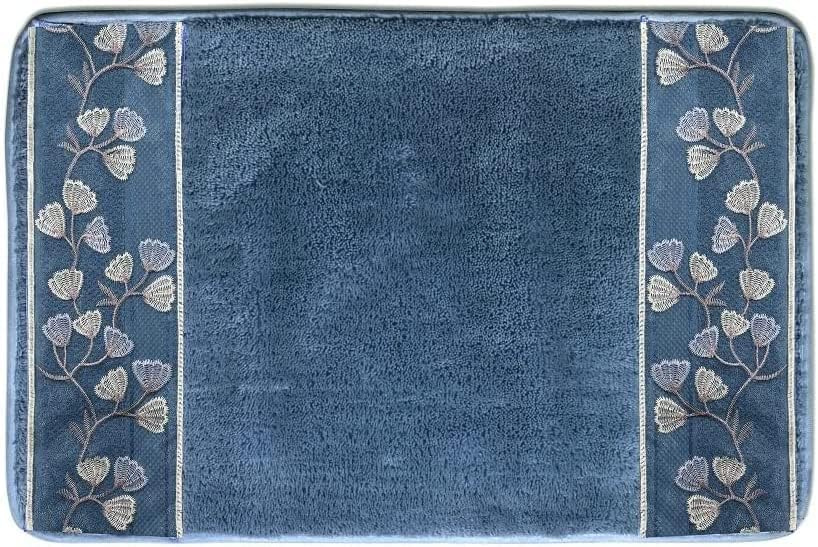 Zahari Home Capri Bathroom Rug Luxury Bath Rug Washable Beautiful Shower Mat Unique Design Stylish Non Slip Shower Mat Royal Blue Bath Rug Bath Shower Tub Decor - Image 4