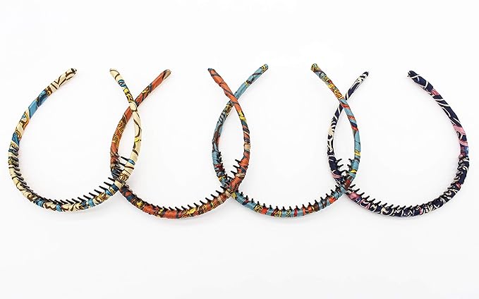 JOBAND boho bandeau headbands hairband for women Non-slip hair bands Teeth Comb Hair Accessories Resin hair hoop (4 pcs)