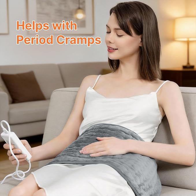 Heating Pad for Back & Period Cramps, Christmas Birthday Gifts for Women, Men, Mom, Dad, Portable Electric Heating Pad for Neck and Shoulders and Back, Mothers Father Day Gifts, Mom Birthday Gifts
