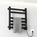 Verida Towel Warmer Rack, Heated Towel Rack for Bathroom, Wall-Mounted Plug (Not Hardwired), Aluminum Alloy, with Timer and Temperature Adjustment, Overheat Protection Function(Medium Black)
