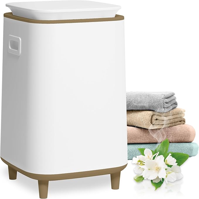 Large Towel Warmer for Bathroom, Unlimited Heating Heated Towel Warmers Bucket, Bath Blanket Warmers for SPA, Auto Shut Off, Fits Up to Two 40"X70" Oversized Towels, Bathrobes, Ideal Gifts, Brown