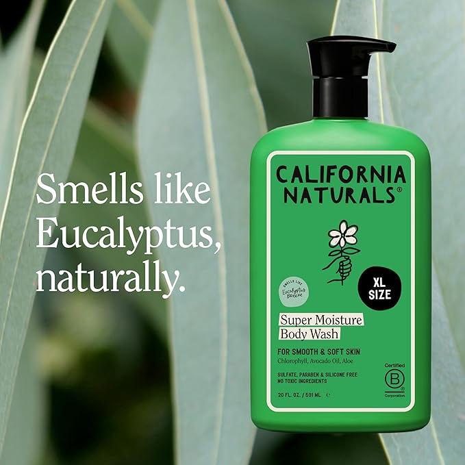 California Naturals Super Moisture Eucalyptus Breeze Body Wash 20oz (Duo)