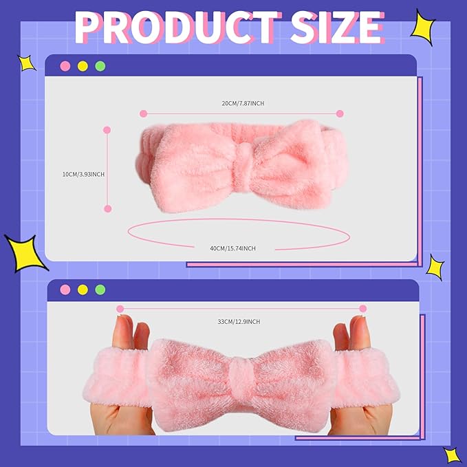 WSYUB Spa Headbands, Makeup Headband,Bow Headband for Washing Face skincare headbands for women,Easter Basket Stuffers Gifts