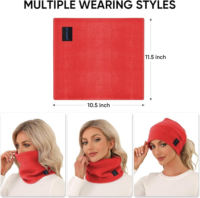 TICONN Neck Gaiter Face Cover Scarf, Neck Warmer Breathable Sun & Wind-proof for Skiing Fishing Hiking Cycling