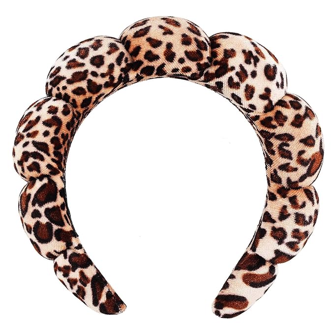 Spa Headbands for Washing Face Makeup Skin Care Women Bubble Facial Beauty Headbands Puffy Shower Towel Band Hairband