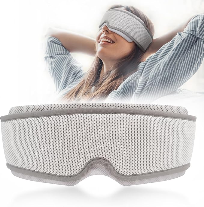 Heated Eye Mask for Dry Eyes, Cooling Sleep Mask for Puffy Eyes Relief - Reusable Therapy Compress Gel Packs, Migraine & Dark Circles, Weighted Sleep Cover for Women/Men (Freezer & Microwave Safe)