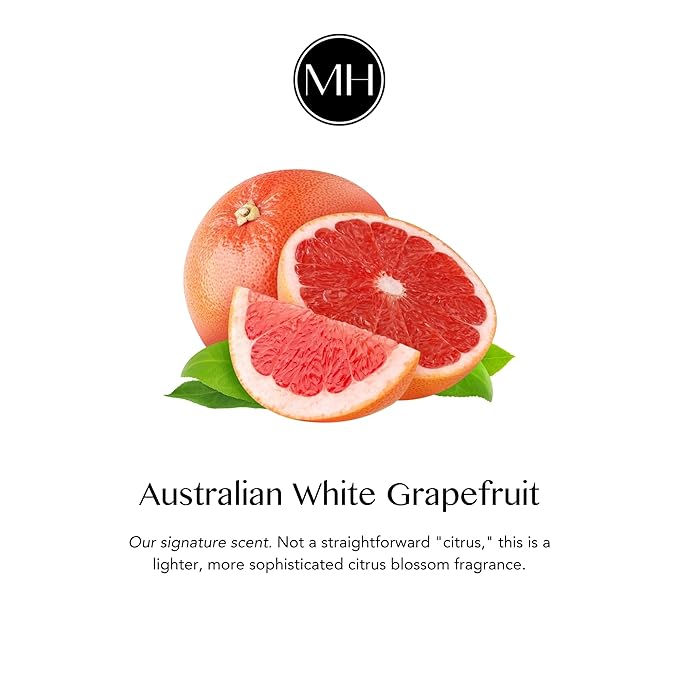 Murchison-Hume Velvet Glove Hand Cream with nourishing Fruit Extracts and Plant Seed Oils for lasting, 24-hour protection against dryness, non-greasy, Australian White Grapefruit (Pack of 2)
