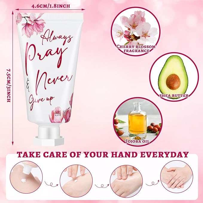 50 Pack Christian Hand Lotion Bulk Gifts for Women Mother's Day Gifts Bible Mini Travel Hand Lotion for Women Church Appreciation(Modern)