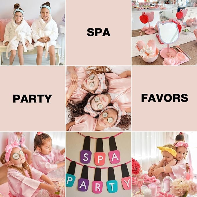 YOOVR 8pcs Spa Headband, Mothers Day Gifts Bulk, Stocking Stuffers for Teen Girls Women, Skincare Makeup Face Wash Headband, Hair Accessories, Party Favors for Adult, Easter Baskets Stuffers (Solid)