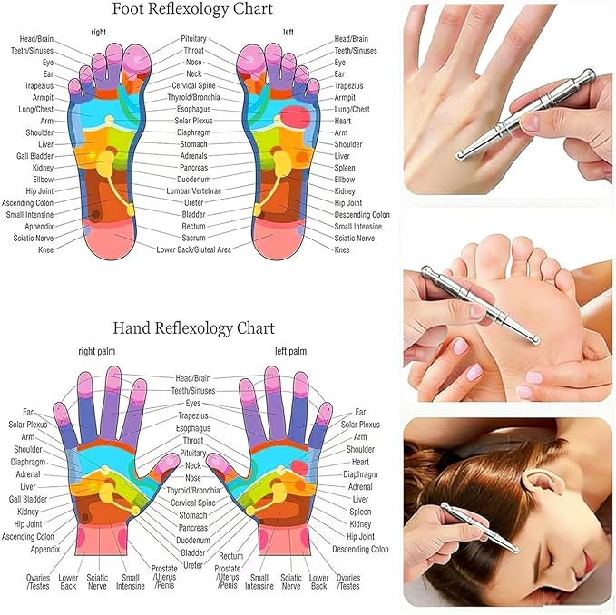Stainless Steel Gua Sha Tool, Face Roller, Manual Massage Pen, Jade Roller Facial Tools for Face