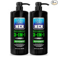 Dead Sea Collection Peppermint Men’s Body Wash – 3 in 1 Body Wash for Men for Hair, Face & Body – Moisturizing Shower Gel with Dead Sea Minerals – Pack of 2 (33.8 fl oz each)