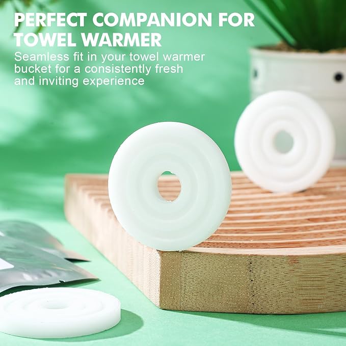 Demissle 120 Pcs 20 Flavors Replacement Fragrance Discs for Towel Warmer Bucket Fragrance Scented Pads Towel Warmer Scent Disc Aroma Tablets for Scent Warmers Bucket