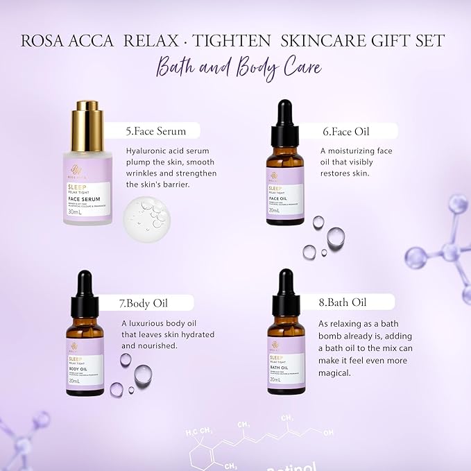23 Pcs Mother's Day Gifts, Lavender Facial Skin Care Set, Bath and Body Gifts Basket for Women, Spa & Self-Care Kit, Sheet Mask, Present, Birthday, Christmas, Bridal Shower, Anniversary, Wife, Mom