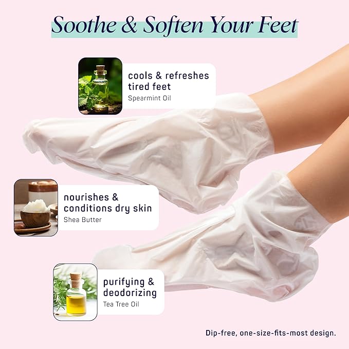 SpaLife 10 Piece Korean Face Mask & Moisturizing Hand Gloves Set | Korean Skincare Mothers Day Gifts & Foot Mask Socks for Dry Cracked Hands & Feet | Cuticle Repair Mask Women 10 Pack