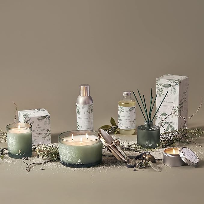 Thymes Home Fragrance Mist – Room Air Fresheners for Home Long Lasting – Air Freshener Spray – Premium Home Fragrance with Crisp Notes of Sage, Eucalyptus, & Cypress Needles (Highland Frost, 3 oz)