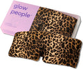 Glow People Silk Sleep Mask – 100% Mulberry Silk Eye Mask for Sleeping, Total Blackout, Cloud-Soft and Adjustable for Beauty Sleep and Travel - Leopard