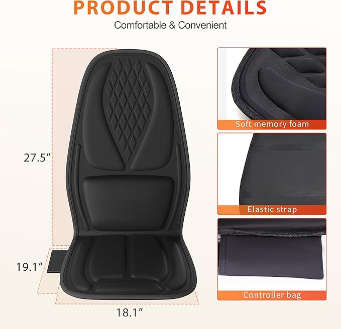 Back Massager for Chair,Massage Chair Pad Helps Relax Muscle and Relieve Pain, Using in The Office/At Home
