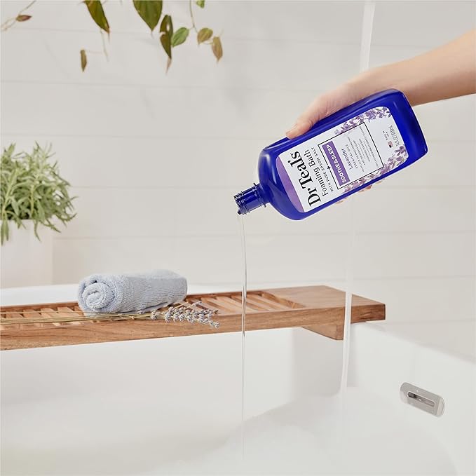 Dr. Teal's Epsom Salt Soaking Solution and Foaming Bath with Pure Epsom Salt Combo Pack, Lavender
