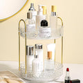 Fangoo 3 Tiers Clear Rotating Makeup Organizer for Vanity, 360 Spinning Skincare Organizers for Dresser Perfume Organizer Large Skincare Make up Storage Cosmetic Organizer for Bathroom Countertop