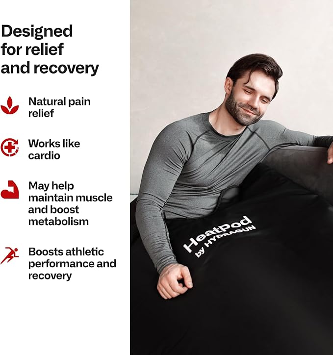 HYDRAGUN HeatPod Infrared Sauna Blanket for Well-Being and Detox - Relax Your Body & Mind - Personal Sauna, Portable Sauna for Home