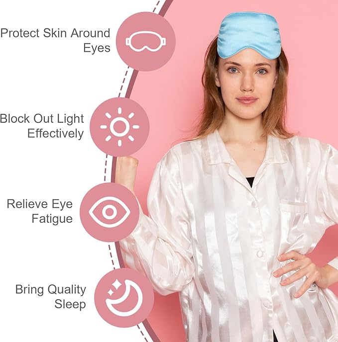 16 Pieces Silk Sleep Mask Silk Eye Mask with Adjustable Strap Eye Cover for Sleeping Blindfold for Women Men Travel Rest(Multicolor)