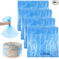 AmazingSpark 50 Pcs Blue Disposable Foot Bath Liners Heavy Duty Thickening Plastic Portable Foot Tub Liner Large Pedicure Spa Bags for Hotel Home Use 25.6 x 21.6 Inches