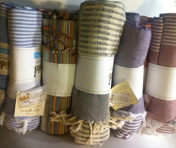 Simten's Organic Cotton Multi Purpose USE PESTEMAL: Beach, Pool, Spa, Sauna, Yoga, Gym, Blanket, Pareo, Towel Even as Table Cloth (Color Vary)