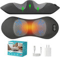 Triple Fusion Back Massager with Heat, Vibration and Smart Lift Support, Triple Fusion Massager with Ergonomic Memory Foam, Black